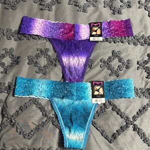 Maidenform Purple and Blue Lace Panties